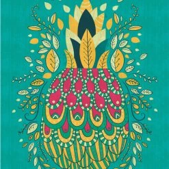 Chumbakdesign Pineapple Teal Wall Art 18 Chumbakdesign Pineapple Teal Wall Art