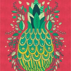 Chumbakdesign Pineapple Pink Wall Art