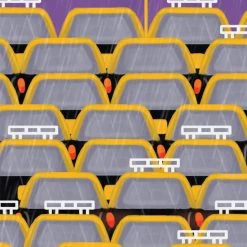 Chumbakdesign Decor & Living Rainy Taxi Wall Art