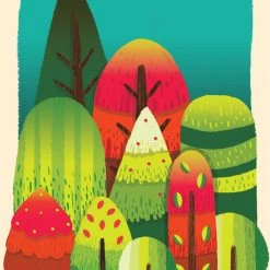 Chumbakdesign Textured Trees Wall Art