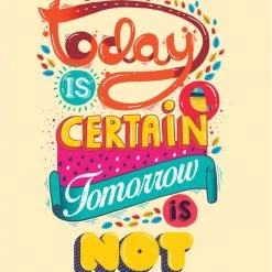 Chumbakdesign Decor & Living Today Is Certain Off White Wall Art