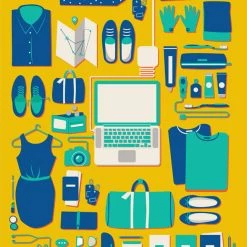 Chumbakdesign Decor & Living Travel Yellow Wall Art