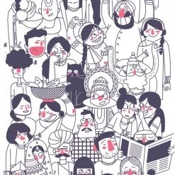 Chumbakdesign Decor & Living Faces Grey Wall Art