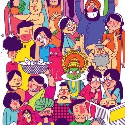 Chumbakdesign Faces Colorful Wall Art Decor & Living