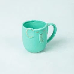 Chumbakdesign Glad Elephant Mini Mug – Teal Dining & Kitchen