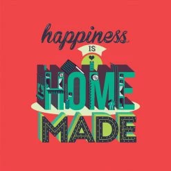 Chumbakdesign Happiness Home Red Wall Art Decor & Living
