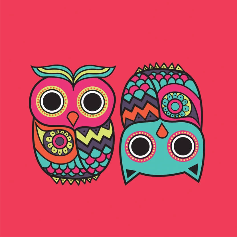 Chumbakdesign Owl Pink Wall Art 5 Chumbakdesign Owl Pink Wall Art