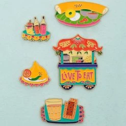 Chumbakdesign Live To Eat Fridge Magnets - Set Of 5