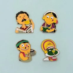 Chumbakdesign Bobble Head Fridge Magnet - Set Of 4 Souvenirs & Collectibles