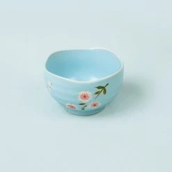 Chumbakdesign Dining & Kitchen Japanese Blossom Ceramic Mini Bowl - Blue
