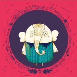 Chumbakdesign Decor & Living Circle Elephant Red Wall Art