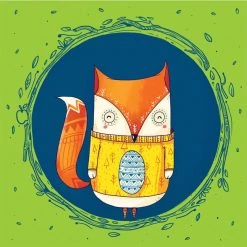 Chumbakdesign Circle Fox Green Wall Art Decor & Living