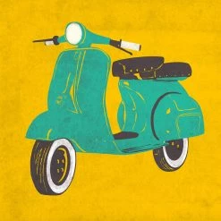 Chumbakdesign Scooter Yellow Wall Art Decor & Living