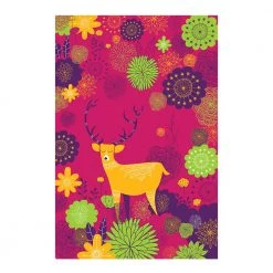 Chumbakdesign Forest Deer Pink Wall Art Decor & Living