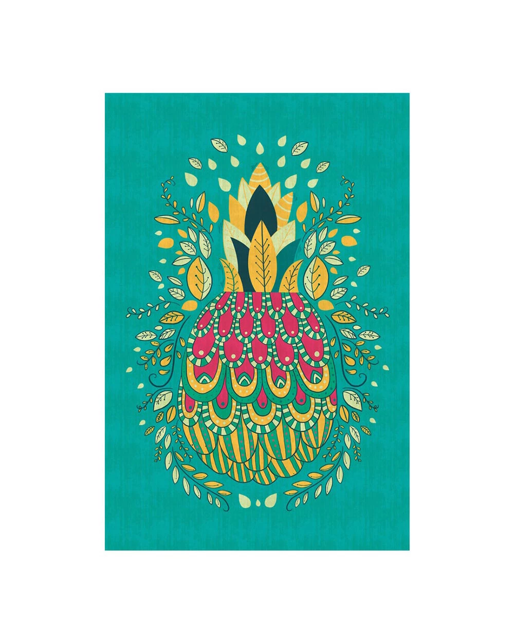 Chumbakdesign Pineapple Teal Wall Art 4 Chumbakdesign Pineapple Teal Wall Art