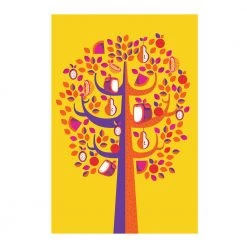 Chumbakdesign Pastel Tree Yellow Wall Art