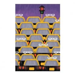 Chumbakdesign Decor & Living Rainy Taxi Wall Art