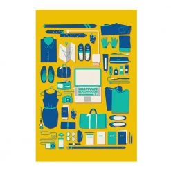 Chumbakdesign Decor & Living Travel Yellow Wall Art