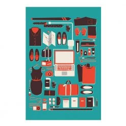 Chumbakdesign Travel Teal Wall Art Decor & Living