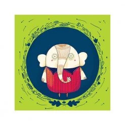 Chumbakdesign Decor & Living Circle Elephant Green Wall Art