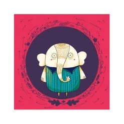 Chumbakdesign Decor & Living Circle Elephant Red Wall Art