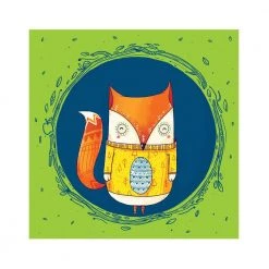 Chumbakdesign Circle Fox Green Wall Art Decor & Living