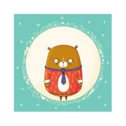 Chumbakdesign Decor & Living Circle Bear Blue Wall Art