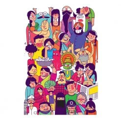 Chumbakdesign Faces Colorful Wall Art Decor & Living