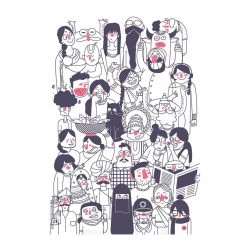 Chumbakdesign Decor & Living Faces Grey Wall Art