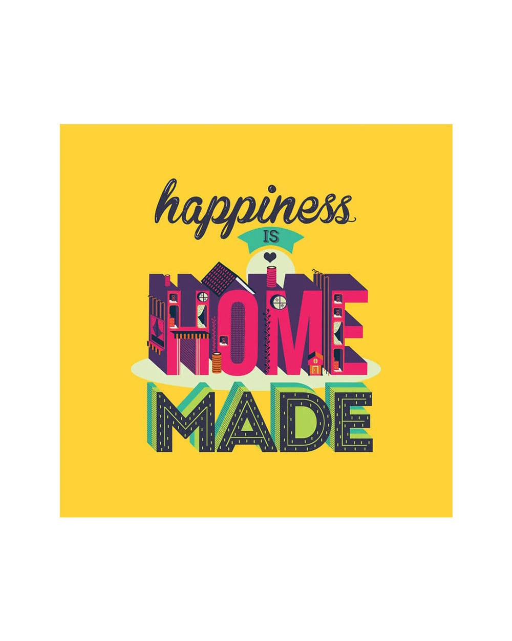 Chumbakdesign Happiness Home Yellow Wall Art Decor & Living 4 Chumbakdesign Happiness Home Yellow Wall Art Decor & Living