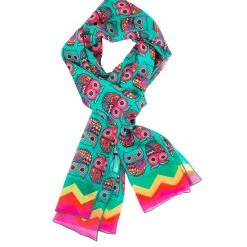 Chumbakdesign Bags & Accessories Owl Teal Scarf