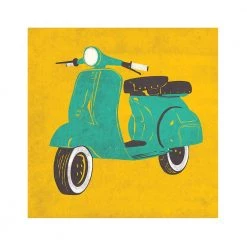 Chumbakdesign Scooter Yellow Wall Art Decor & Living