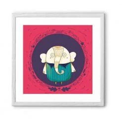 Chumbakdesign Decor & Living Circle Elephant Red Wall Art