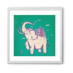Chumbakdesign Decor & Living Elephant Monument Green Wall Art 14 Chumbakdesign Decor & Living Elephant Monument Green Wall Art