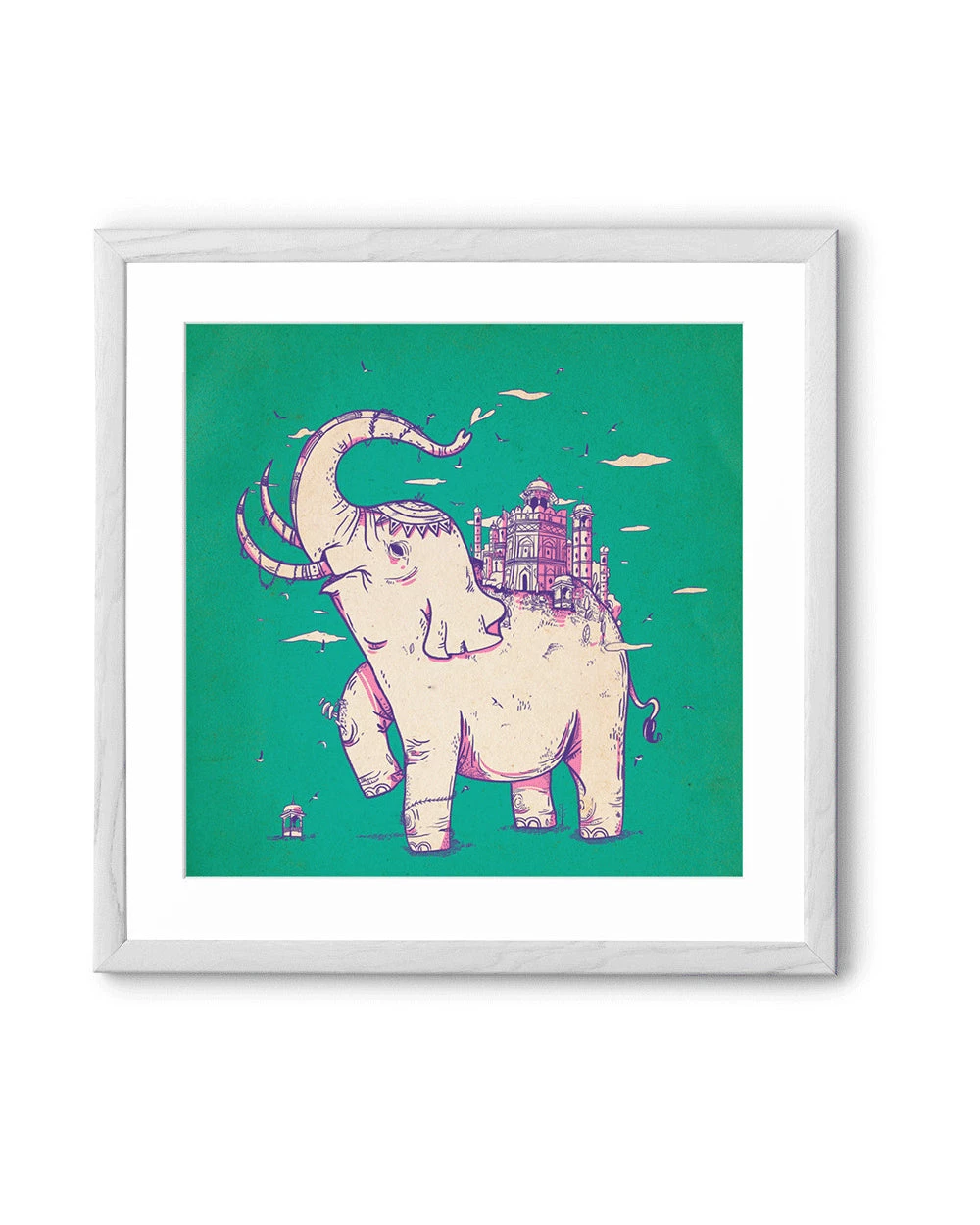 Chumbakdesign Decor & Living Elephant Monument Green Wall Art 6 Chumbakdesign Decor & Living Elephant Monument Green Wall Art