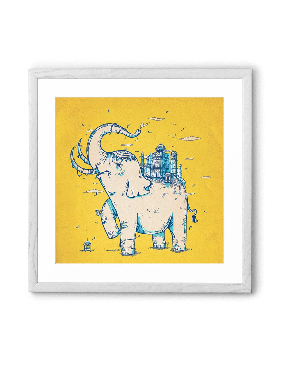 Chumbakdesign Elephant Monument Yellow Wall Art 6 Chumbakdesign Elephant Monument Yellow Wall Art