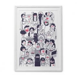 Chumbakdesign Decor & Living Faces Grey Wall Art