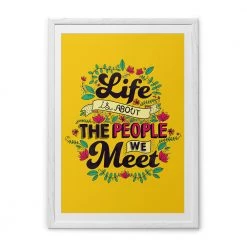 Chumbakdesign Life Yellow Wall Art Decor & Living