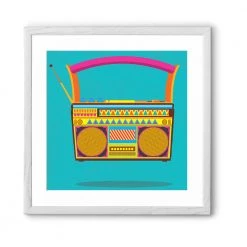 Chumbakdesign Radio Blue Wall Art Decor & Living