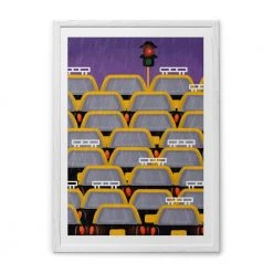 Chumbakdesign Decor & Living Rainy Taxi Wall Art