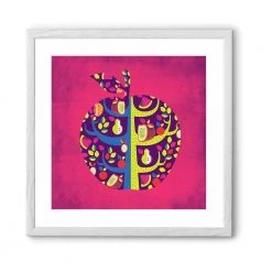 Chumbakdesign Decor & Living Square Apple Pink Wall Art 14 Chumbakdesign Decor & Living Square Apple Pink Wall Art