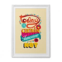 Chumbakdesign Decor & Living Today Is Certain Off White Wall Art