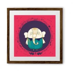Chumbakdesign Decor & Living Circle Elephant Red Wall Art