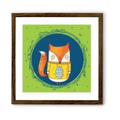 Chumbakdesign Circle Fox Green Wall Art Decor & Living