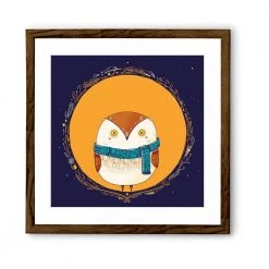 Chumbakdesign Circle Owl Orange Wall Art 16 Chumbakdesign Circle Owl Orange Wall Art