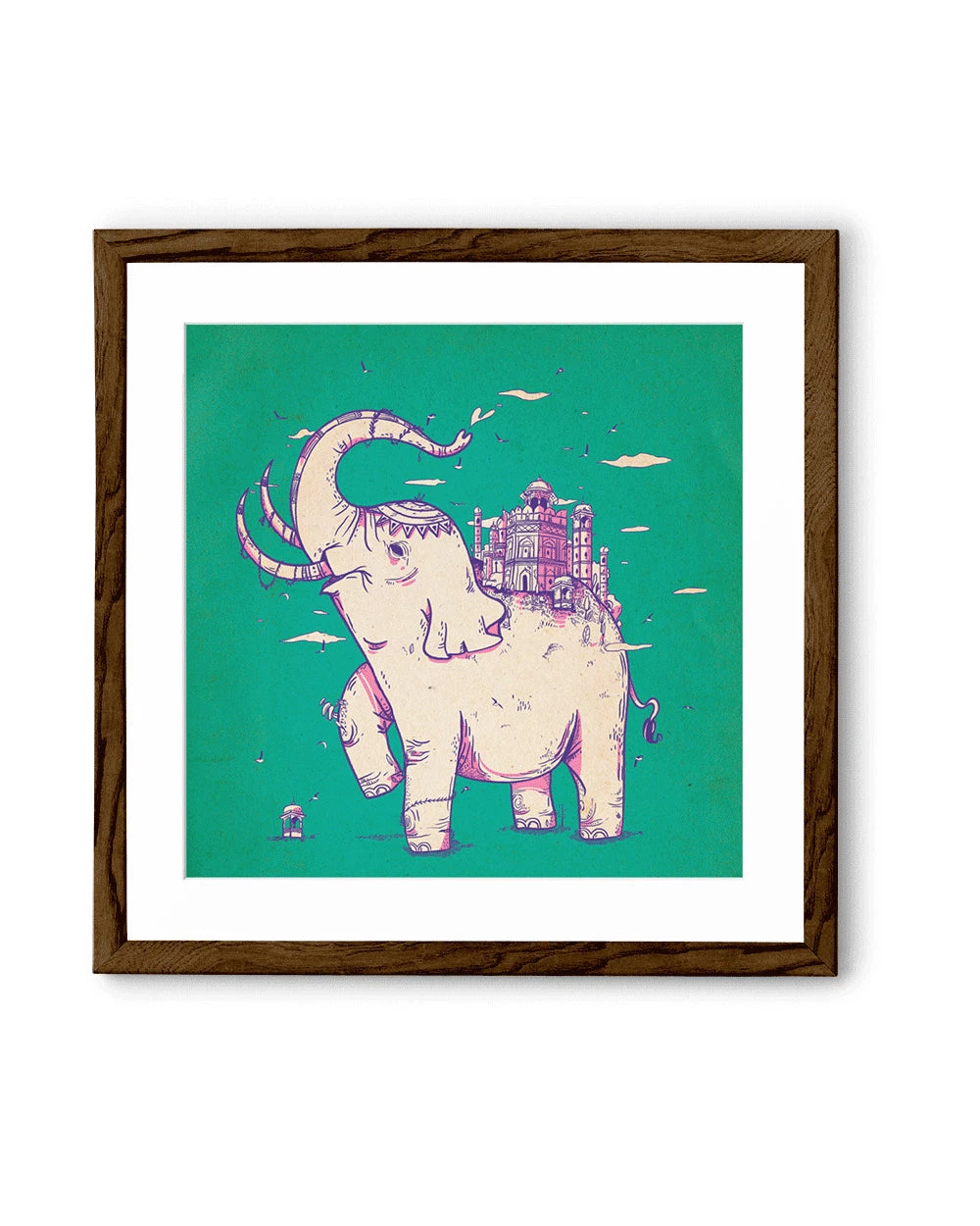 Chumbakdesign Decor & Living Elephant Monument Green Wall Art 8 Chumbakdesign Decor & Living Elephant Monument Green Wall Art