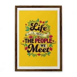 Chumbakdesign Life Yellow Wall Art Decor & Living