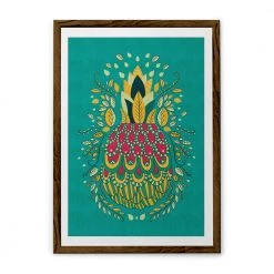 Chumbakdesign Pineapple Teal Wall Art 22 Chumbakdesign Pineapple Teal Wall Art