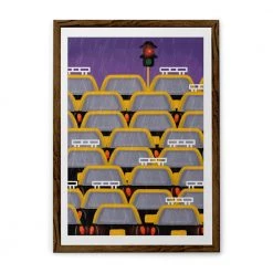 Chumbakdesign Decor & Living Rainy Taxi Wall Art