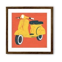 Chumbakdesign Decor & Living Scooter Red Wall Art